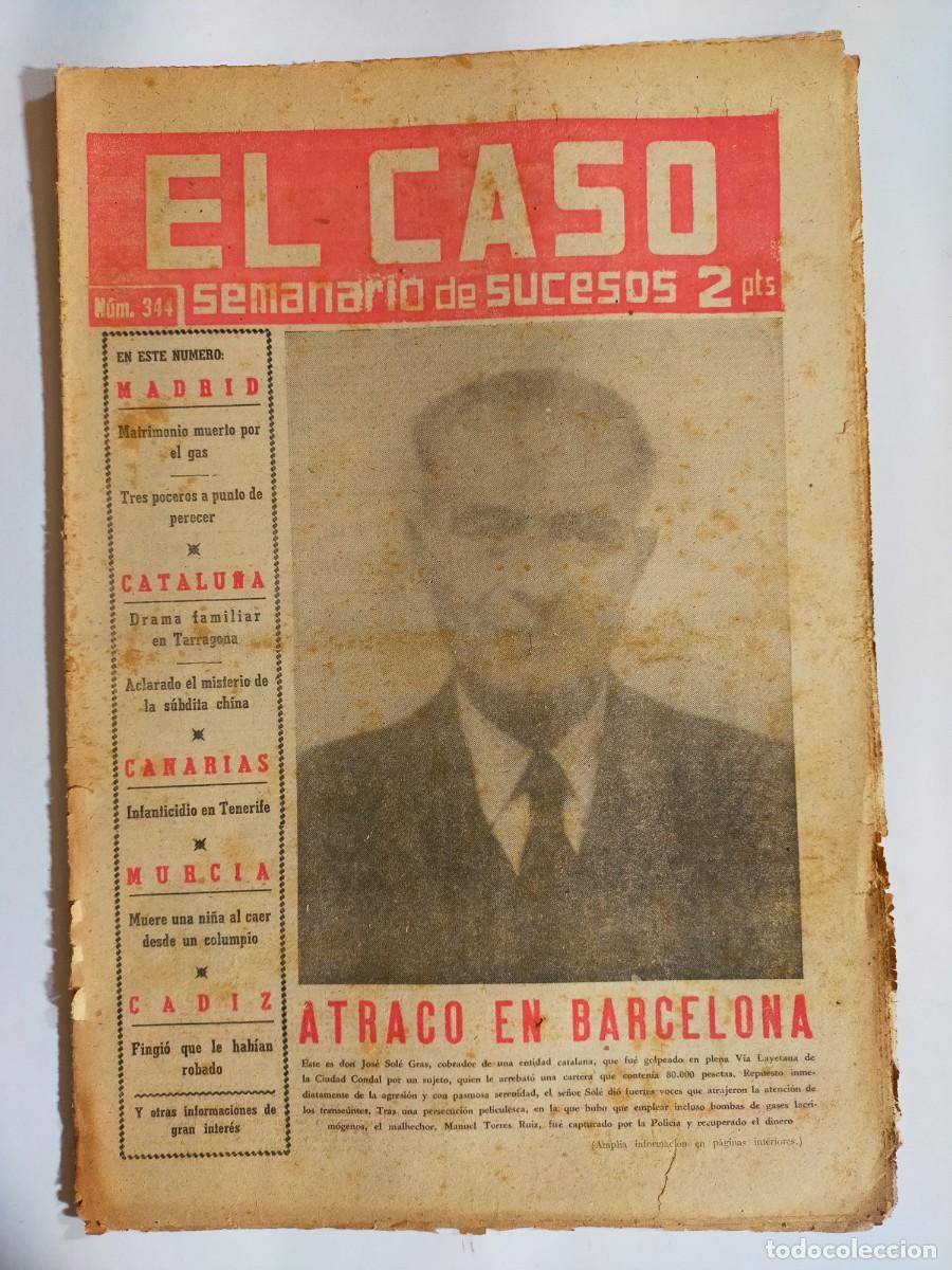Colecionismo de Revistas e Jornais: PERIODICO &rdquo;EL CASO&rdquo; SEMANARIO DE SUCESOS N&ordm; 344 - A&Ntilde;O 1958