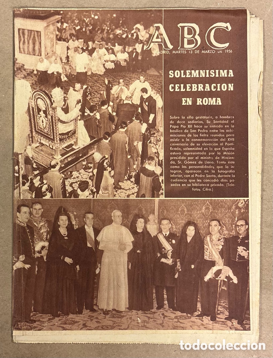 Coleccionismo de revistas y peri&oacute;dicos: ABC (29 MAYO 1956) CONGRESO INTERNACIONAL DE ZOOTECNIA, LA FUENTE DEL PADRILLO DE AVILA