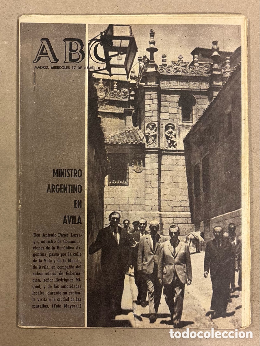 Coleccionismo de revistas y peri&oacute;dicos: ABC (17 JUNIO 1964) MINISTRO ARGENTINA EN AVILA, DOCTOR BLANCO SOLER, EL MADRID DE FINALES DE SIGLO