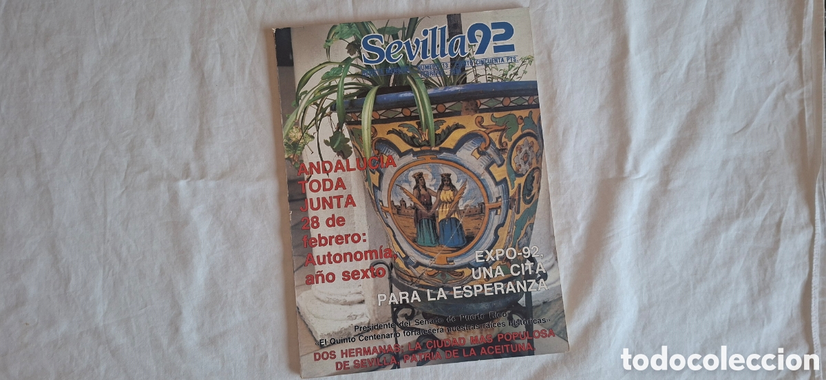 Coleccionismo de revistas y peri&oacute;dicos: Revista SEVILLA 92 Febrero 1986