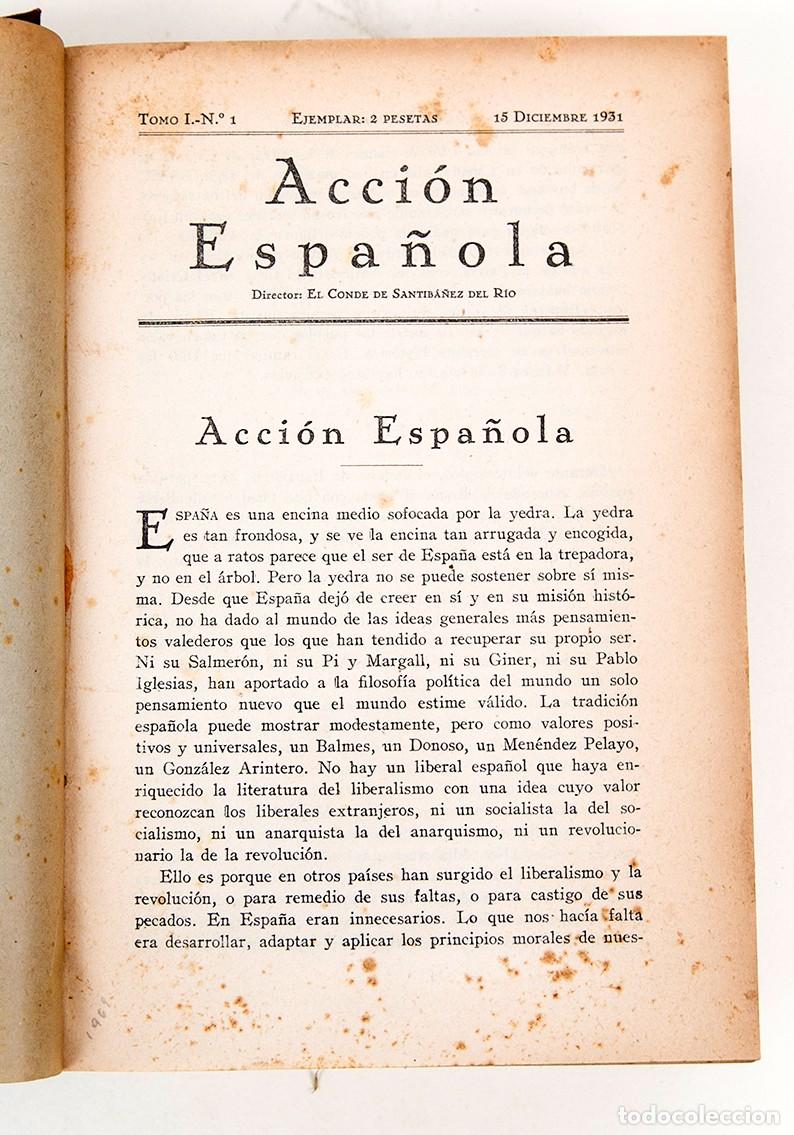 Coleccionismo de revistas y peri&oacute;dicos: ACCION ESPA&Ntilde;OLA - REVISTA - 1931 - 13 N&Uacute;MEROS