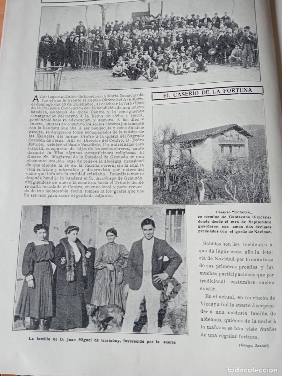 Coleccionismo de revistas y peri&oacute;dicos: REVISTA A&Ntilde;O 1909 LOTERIAN EN GALDACANO HOSPITAL MODERNISTA SANTA CREU SANT PAU LIPPMANN METCHNIKOFF