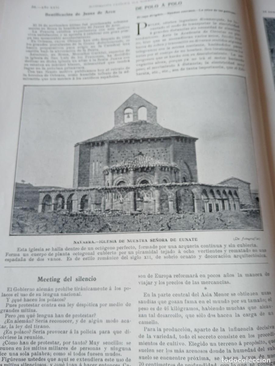 Coleccionismo de revistas y peri&oacute;dicos: REVISTA A&Ntilde;O 1909 JUAN LAGUARDA JEREZ DE LOS CABALLEROS IGLESIA TEMPLARIA DE EUNATE TEMPLARIOS ITZARB