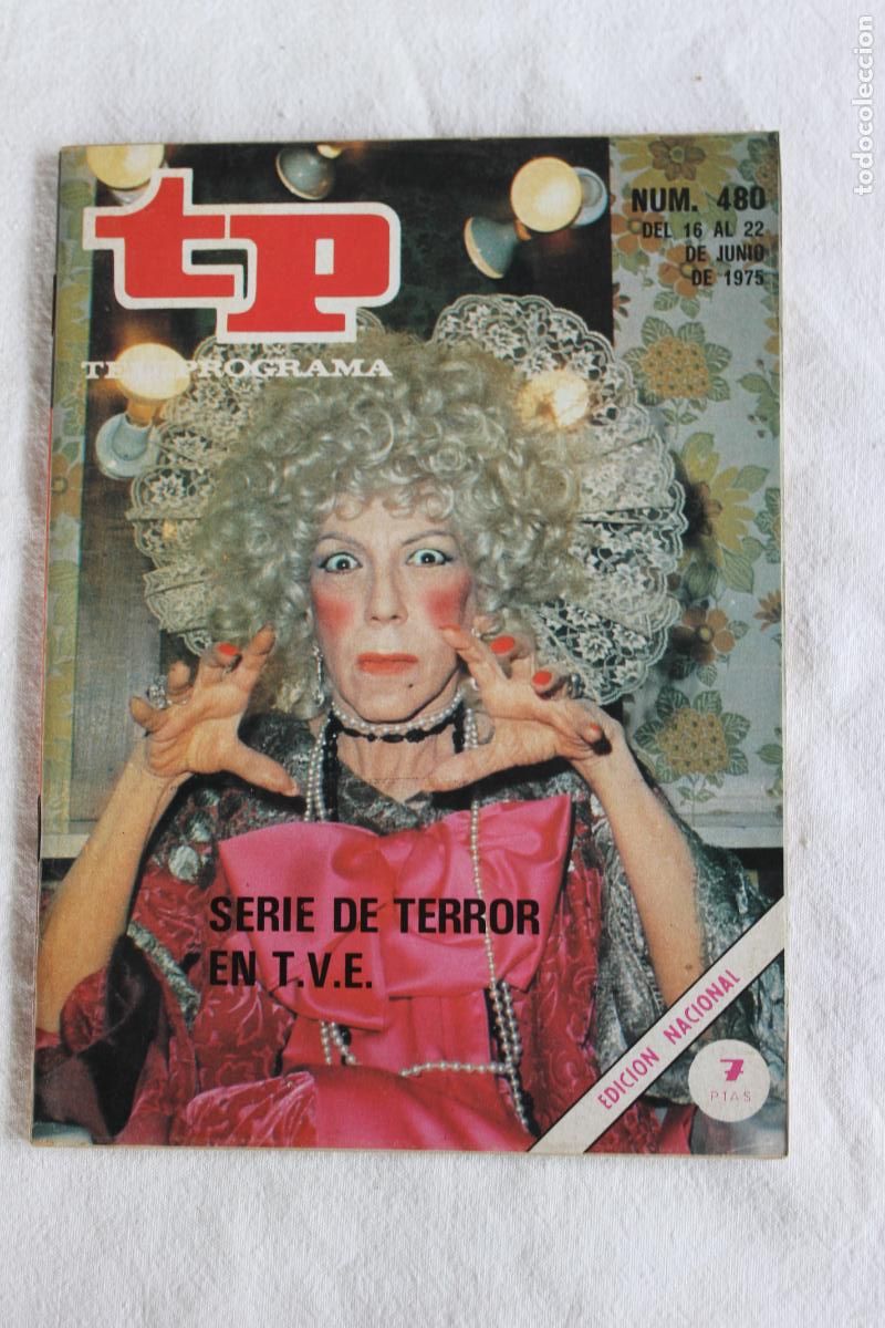 Coleccionismo de revistas y peri&oacute;dicos: TELEPROGRAMA N&ordm; 480 SERIE DE TERROR EN T.V.E. 1975