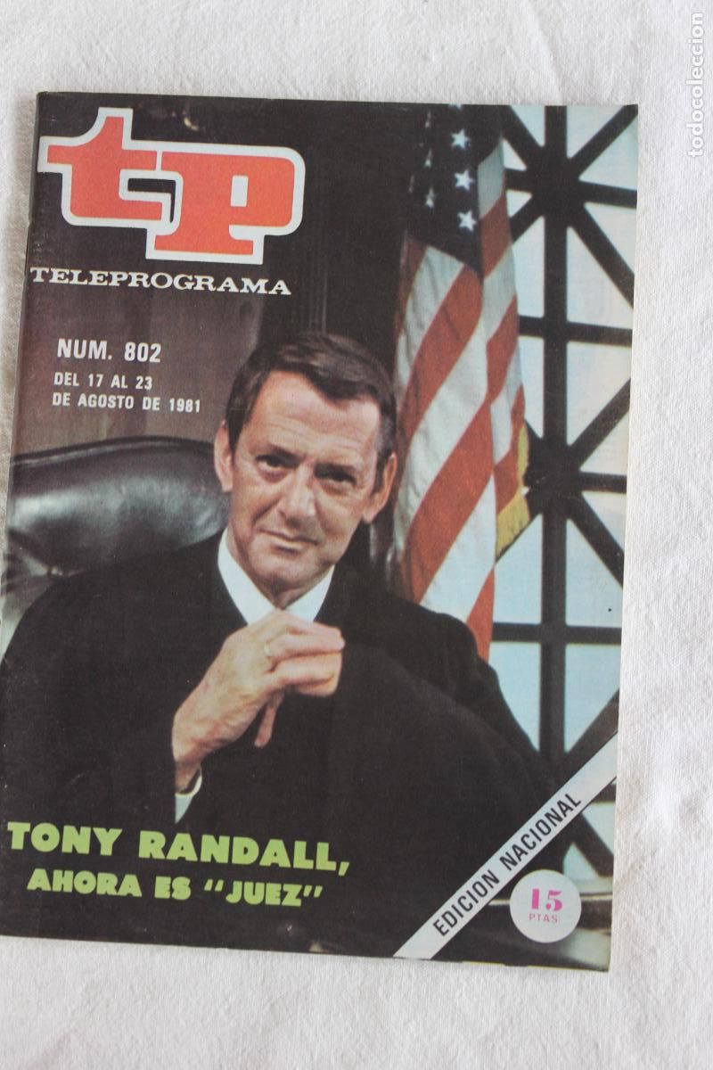 Coleccionismo de revistas y peri&oacute;dicos: TELEPROGRAMA N&ordm; 802 TONY RANDALL 1981