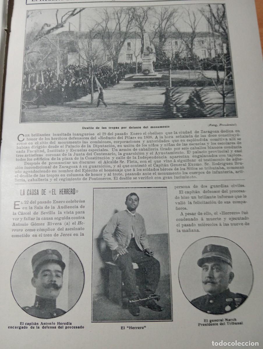 Coleccionismo de revistas y peri&oacute;dicos: REVISTA A&Ntilde;O 1909 HOSPITAL DE SAN PEDRO APOSTOL MADRID OBELISCO REDUCTO DEL PILAR 1808
