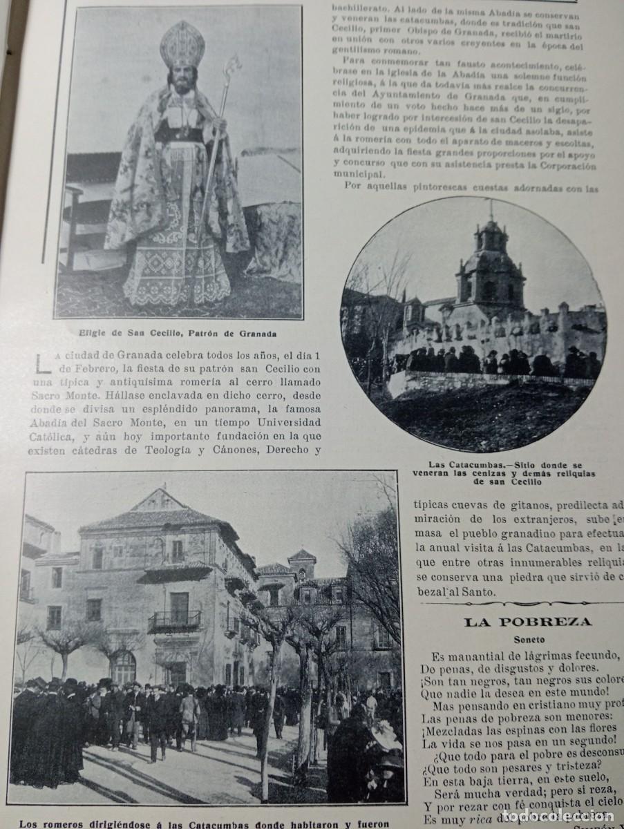 Coleccionismo de revistas y peri&oacute;dicos: REVISTA A&Ntilde;O 1909 ROMERIA AL SACRO MONTE DE GRANADA . SAN CECILIO CATACUMBAS