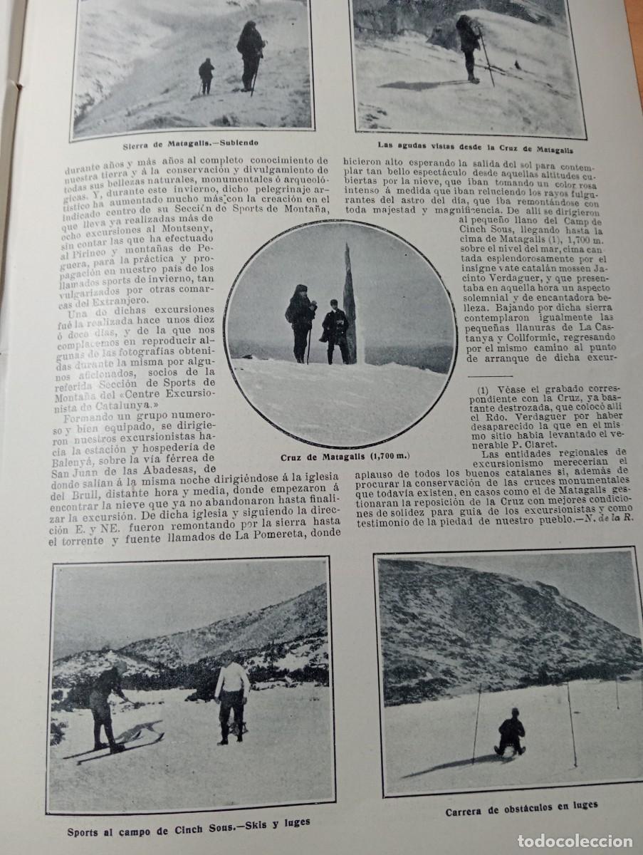 Coleccionismo de revistas y peri&oacute;dicos: REVISTA A&Ntilde;O 1909 ESQUI EN EL MONTSENY MATAGALLS SAN MAR&Ccedil;AL BRULL CAMP DE CINC SOUS FONT POMERETA