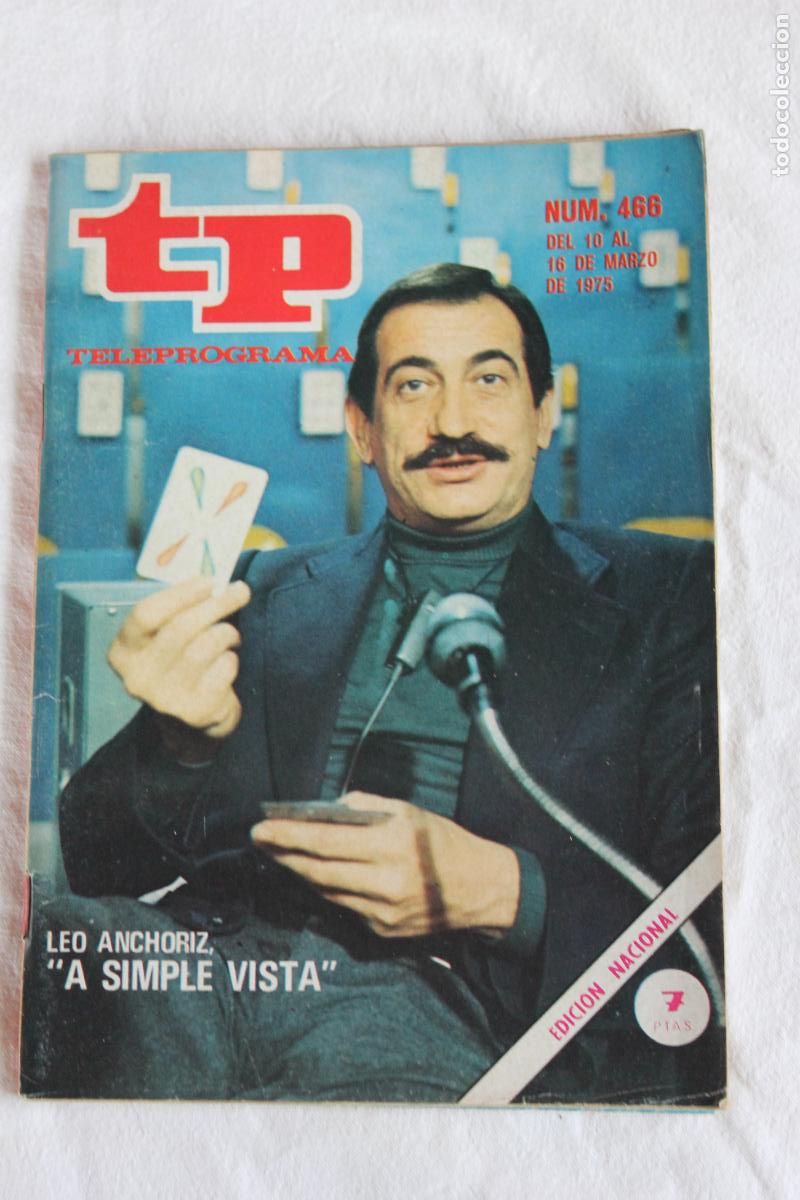 Coleccionismo de revistas y peri&oacute;dicos: TELEPROGRAMA N&ordm; 466 LEO ANCHORIZ 1975