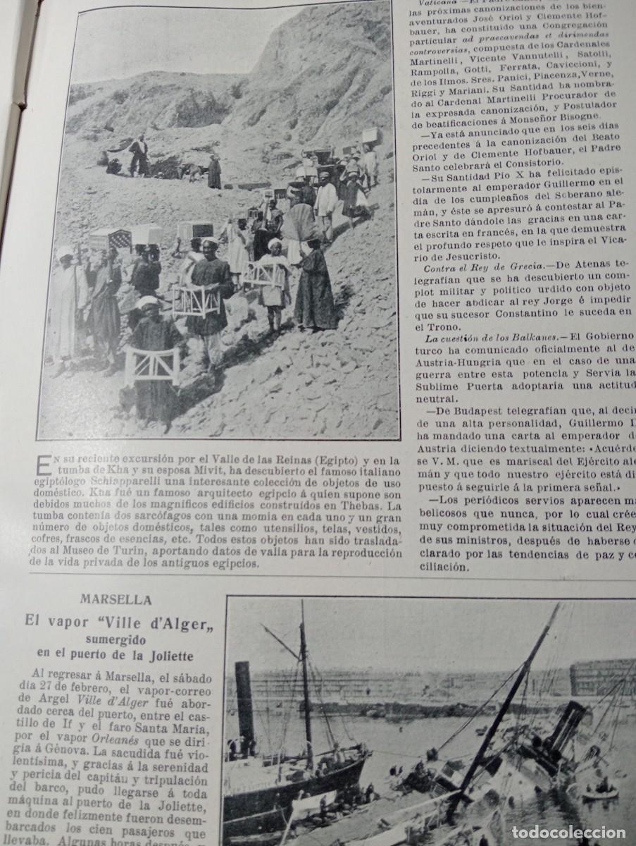 Coleccionismo de revistas y peri&oacute;dicos: REVISTA A&Ntilde;O 1909 VALLE DE LAS REINAS EGIPTO TUMBA DE KHA