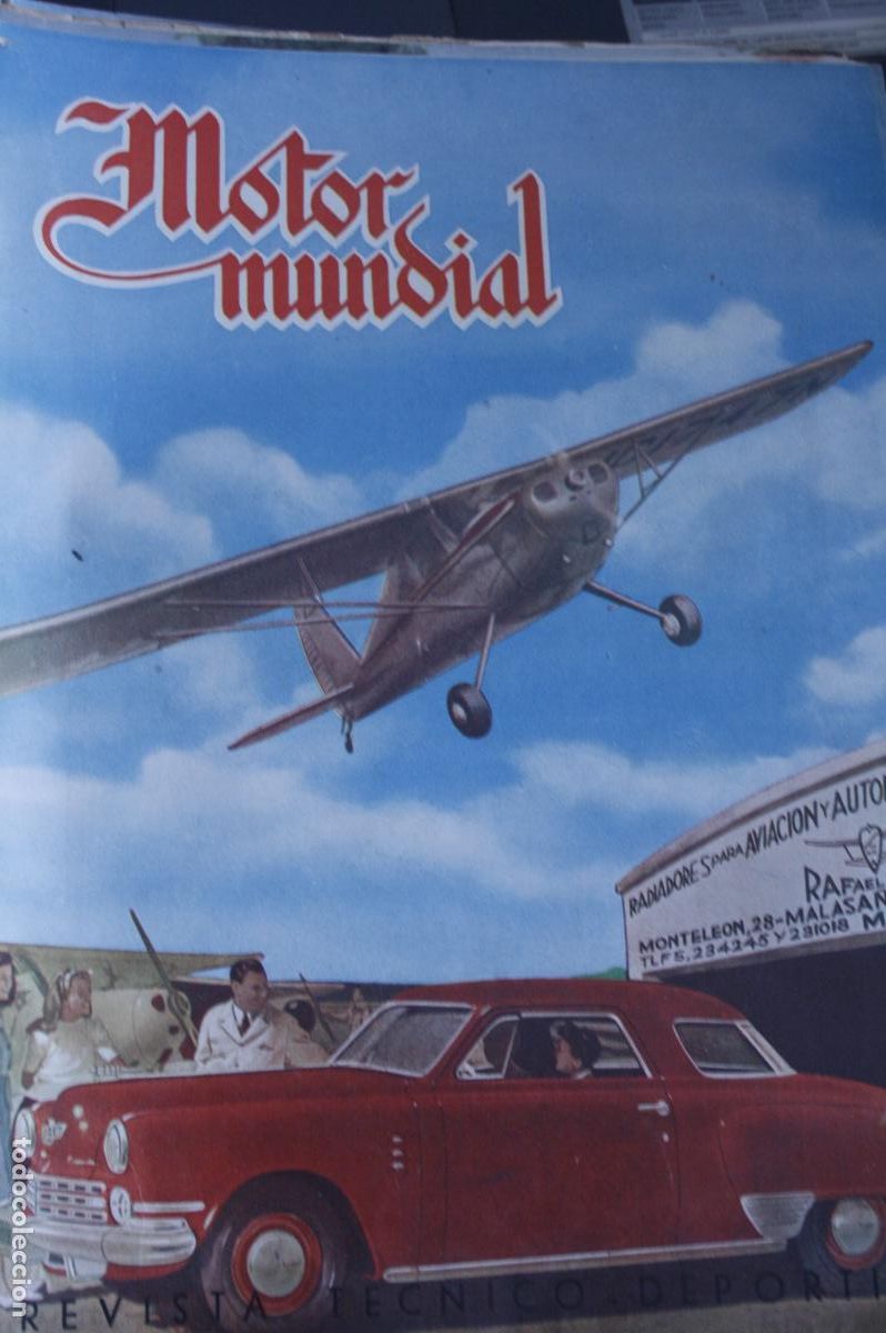 Coleccionismo de revistas y peri&oacute;dicos: MOTOR MUNDIAL N&ordm; 49 HUDSON SANGAR RENAULT SALMSON BIANCHI LAND ROVER ZARAGOZA LUBE