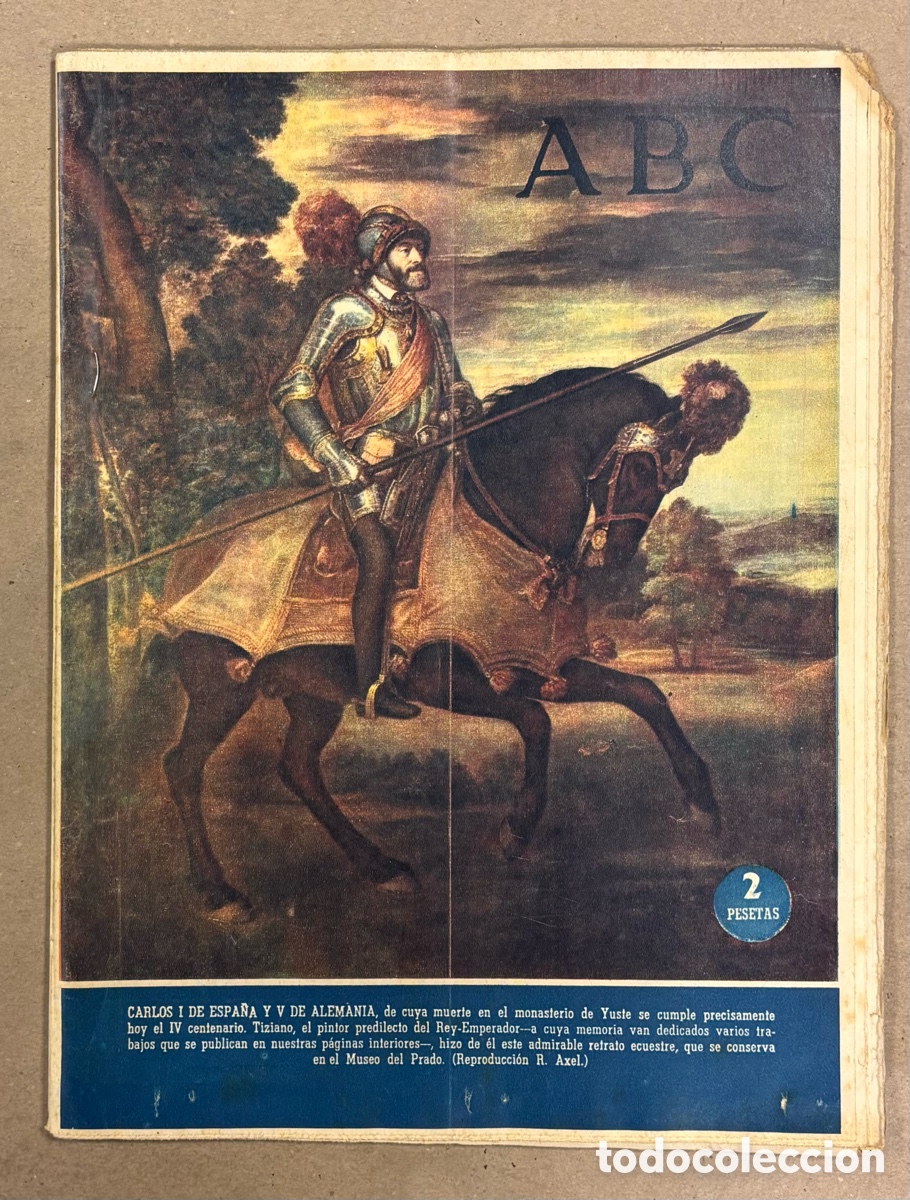 Coleccionismo de revistas y peri&oacute;dicos: ABC (20 SEPTIEMBRE 1958) ESPECIAL CARLOS I ESPA&Ntilde;A Y V DE ALEMANIA, RAM&Oacute;N MEN&Eacute;NDEZ PIDAL,&hellip;