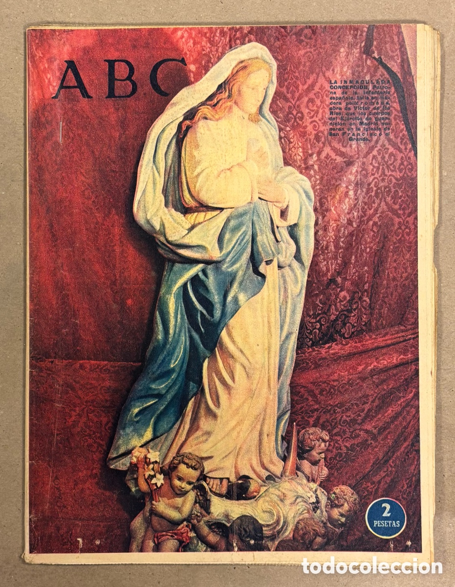 Coleccionismo de revistas y peri&oacute;dicos: ABC (6 DICIEMBRE 1958) INMACULADA CONCEPCI&Oacute;N, ACCIDENTE AVI&Oacute;N VIGO - MADRID, ANUNCIO MARIQUITA P&Eacute;REZ