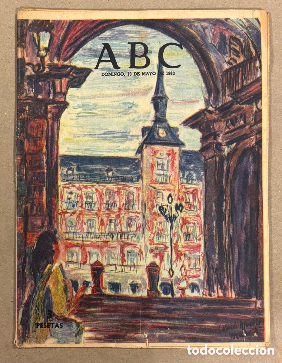 Coleccionismo de revistas y peri&oacute;dicos: ABC (19 MAYO 1963) ENTREVISTA A EL CORDOB&Eacute;S, PLAZA MAYOR MADRID, OCTAVOS FINAL COPA, COMUNISMO