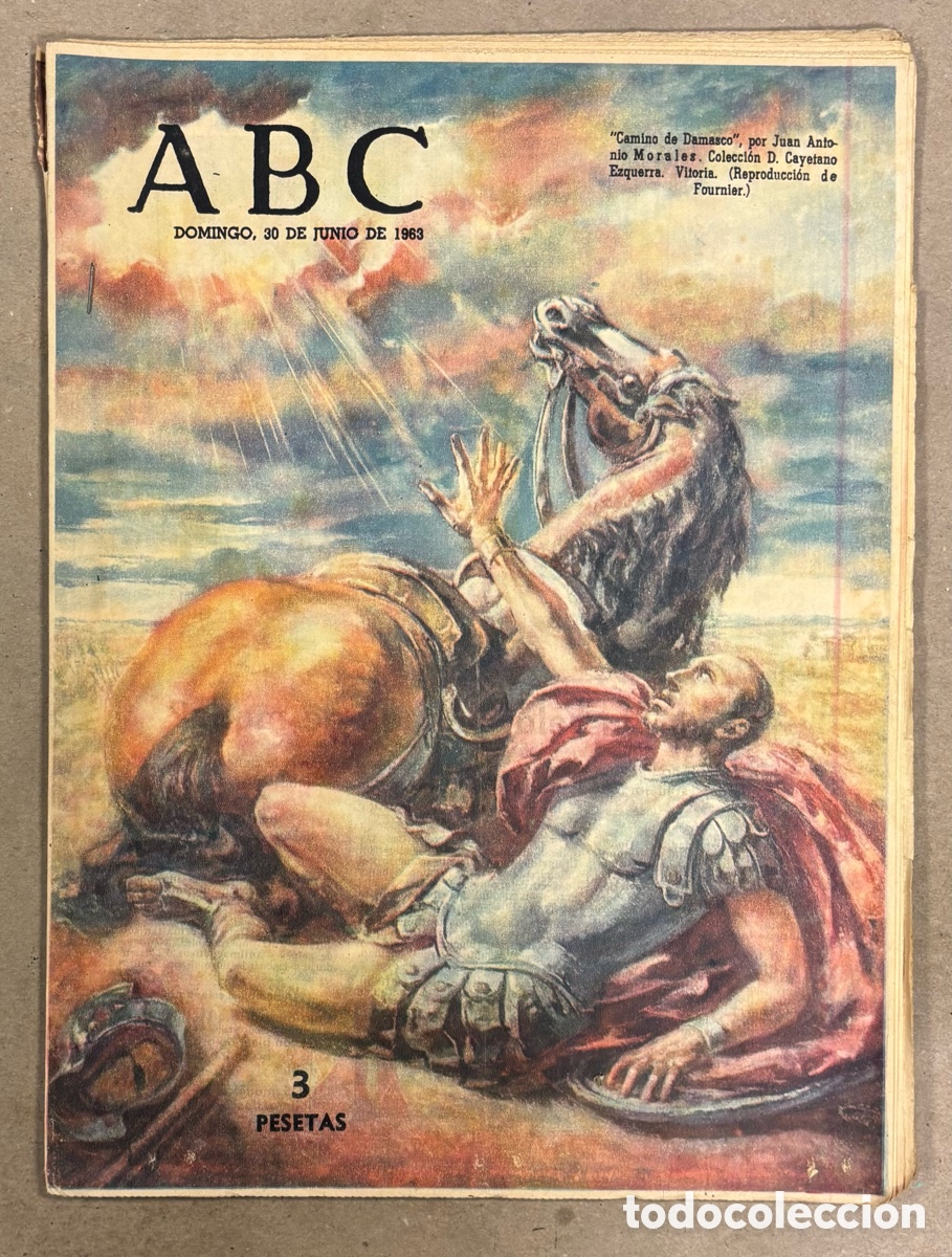 Coleccionismo de revistas y peri&oacute;dicos: ABC (30 JUNIO 1963) CAMINO DE DAMASCO POR JUAN ANTONIO MORALES, ANQUETIL GANA ETAPA VUELTA ESPA&Ntilde;A