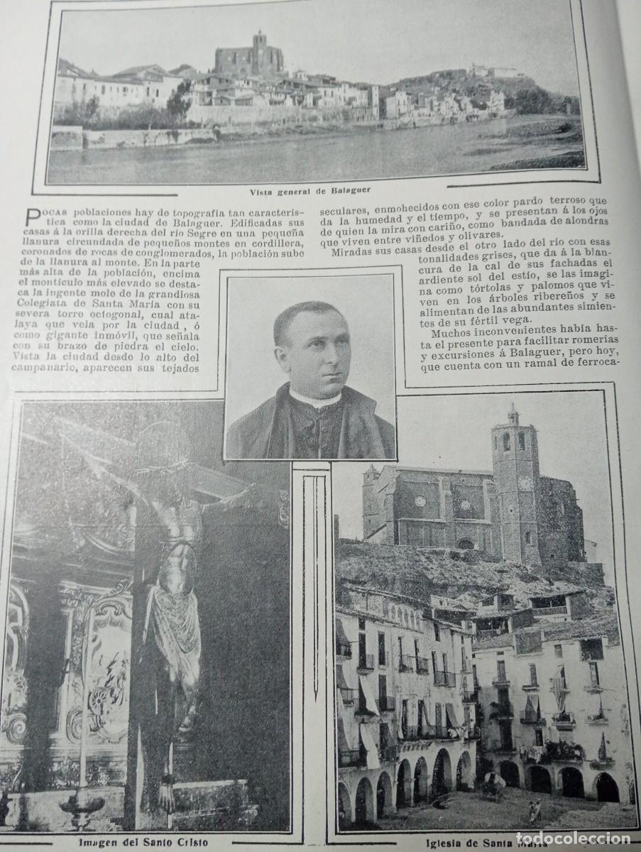 Coleccionismo de revistas y peri&oacute;dicos: REVISTA A&Ntilde;O 1909 IGLESIA DE GAZOLAZ SANT CRIST DE BALAGUER JOSEPETS