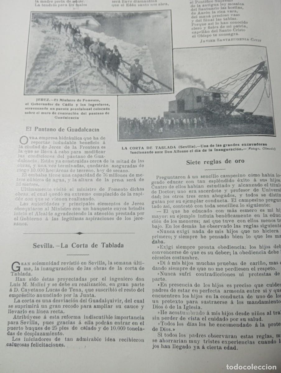 Coleccionismo de revistas y peri&oacute;dicos: REVISTA A&Ntilde;O 1909 EL OPIO DROGA PANTANO DE GUADALCACIN LA CORTA DE TABLADA SEVILLA
