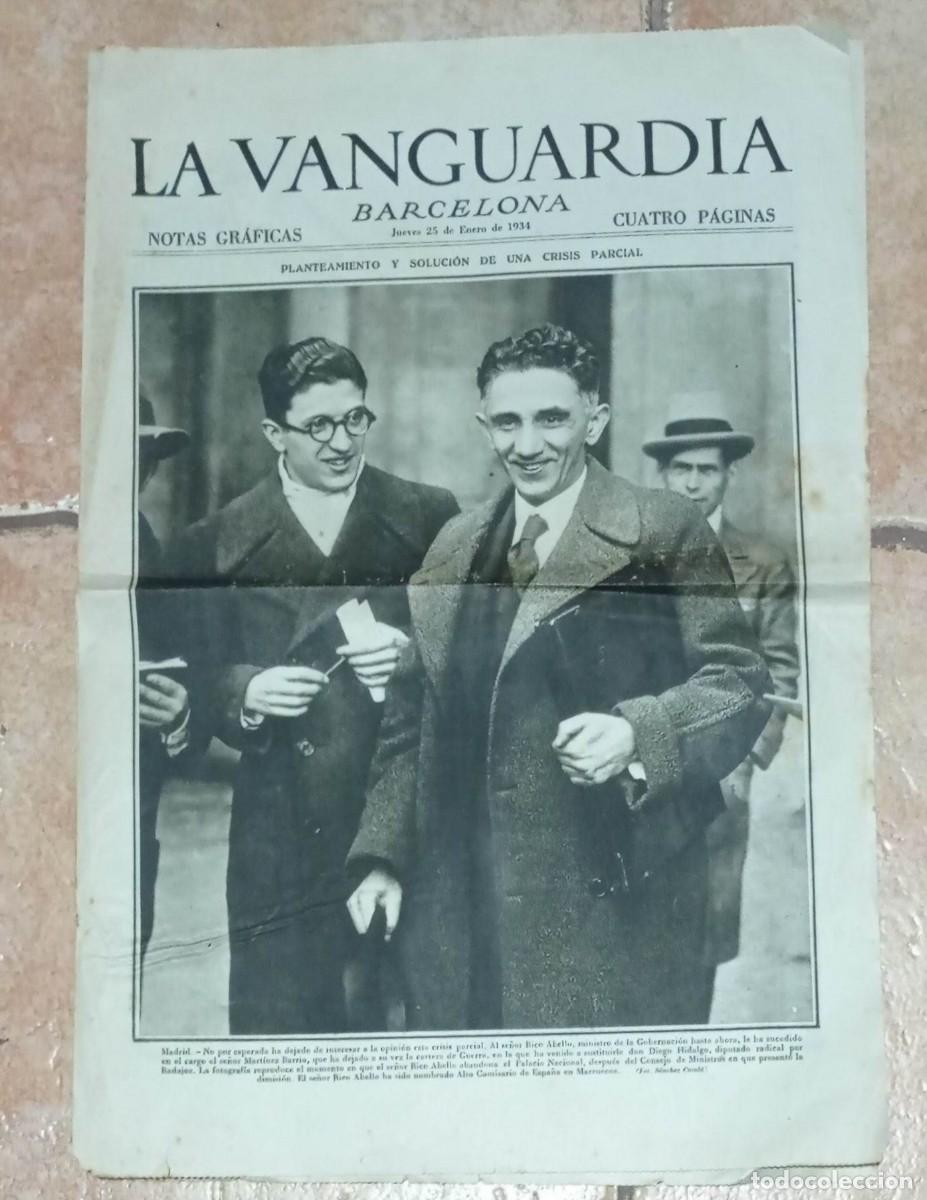 Coleccionismo de revistas y peri&oacute;dicos: LA VANGUARDIA BARCELONA 25 ENERO 1933 CUATRO PAG. RICO ABELLO, PALESTINA,BILBAO, ALEMANIA