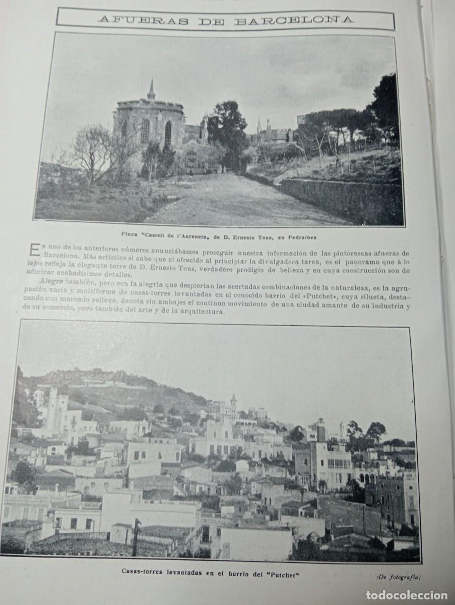 Coleccionismo de revistas y peri&oacute;dicos: REVISTA A&Ntilde;O 1909 NUEVO AVION ANTONIETA CASTELL DE L'AURENETA ERNEST TOUS PEDRALBES PUTCHET