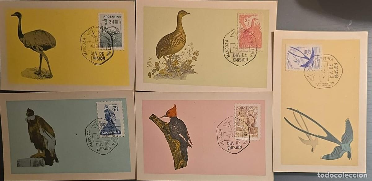 Coleccionismo de revistas y peri&oacute;dicos: TS) 1960 ARGENTINA, FDC, MAXIMUM CARDS,BIRDS OF THE ARGENTINE FAUNA,VF.