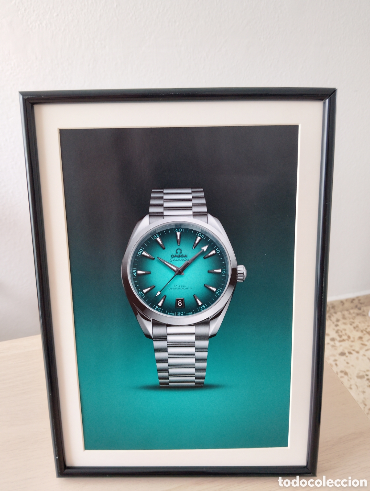 Coleccionismo de revistas y peri&oacute;dicos: Omega Seamaster anuncio original enmarcado