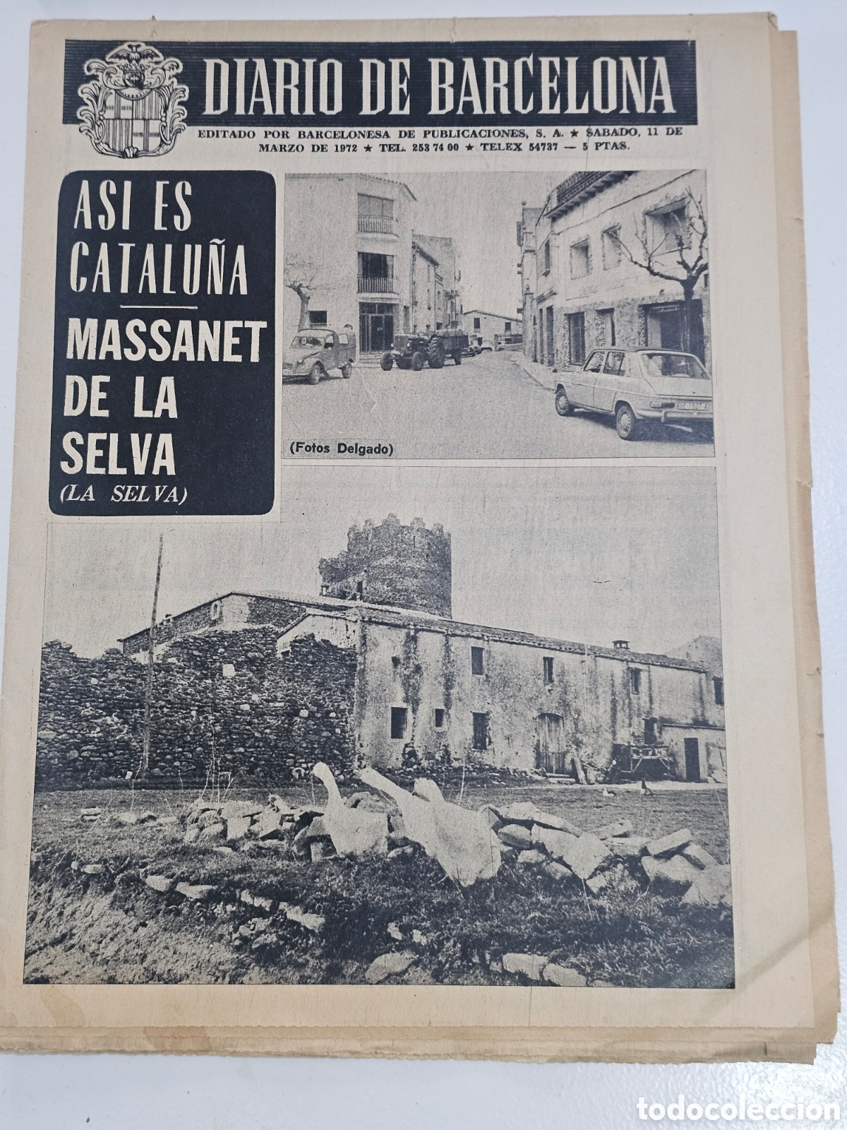 Coleccionismo de revistas y peri&oacute;dicos: Suplemento Monogr&aacute;fico &rdquo;As&iacute; es Catalu&ntilde;a: Ma&ccedil;anet de la Selva&rdquo; &ndash; Diario de Barcelona 1972