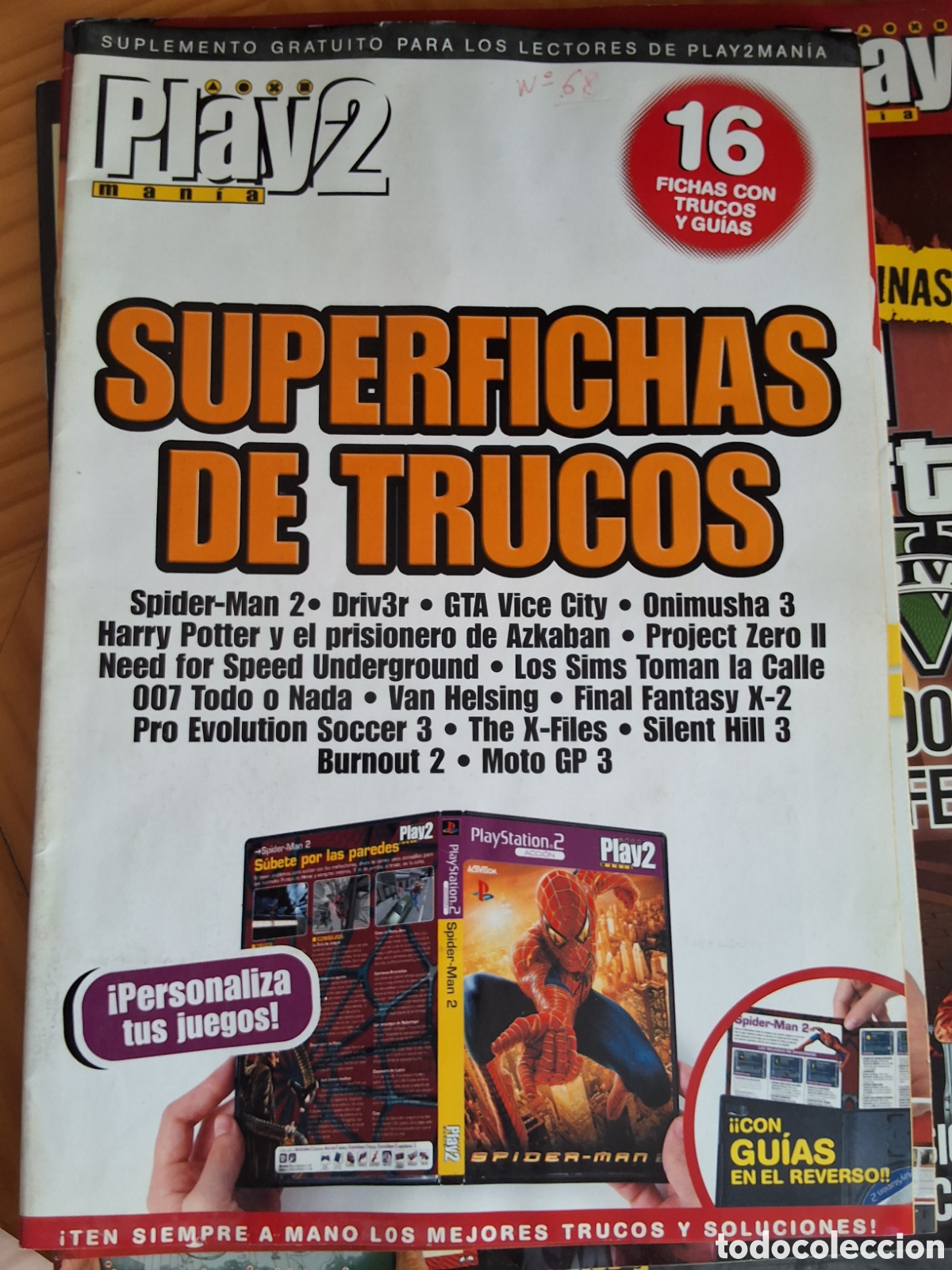 Coleccionismo de revistas y peri&oacute;dicos: Super fichas trucos guia suplemento revista playmania2 n&uacute;mero 68
