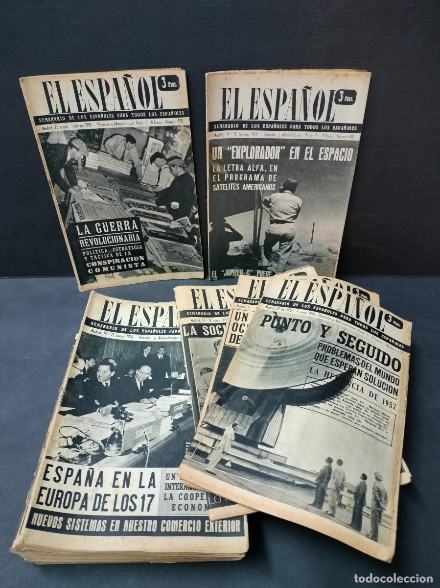 Collectionnisme de Revues et Journaux: EL ESPA&Ntilde;OL SEMANARIO DE LOS ESPA&Ntilde;OLES LOTE CORRELATIVO 21 Nos. DE 474 AL 495 A&Ntilde;O 1958