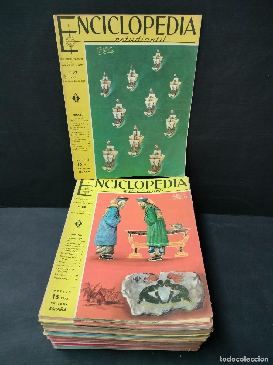 Coleccionismo de revistas y peri&oacute;dicos: MAGNIFICO LOTE MUY CORRELATIVO DE 101 Nos. ENCICLOPEDIA ESTUDIANTIL ENTRE EL N&ordm; 50 Y EL 169 A&Ntilde;OS 60