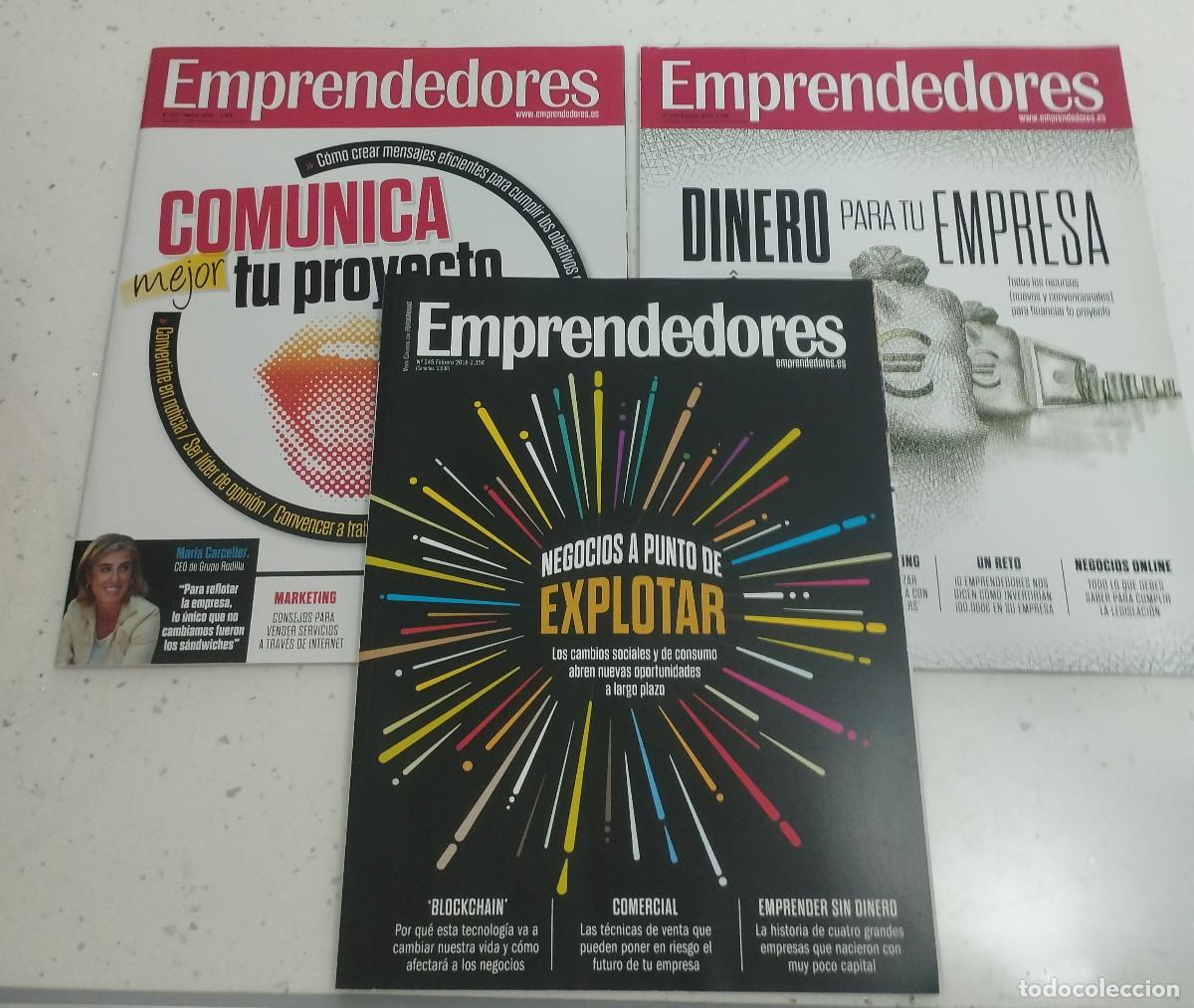 Coleccionismo de revistas y peri&oacute;dicos: LOTE DE 3 REVISTAS EMPRENDEDORES 225, 231 Y 245, NUEVAS