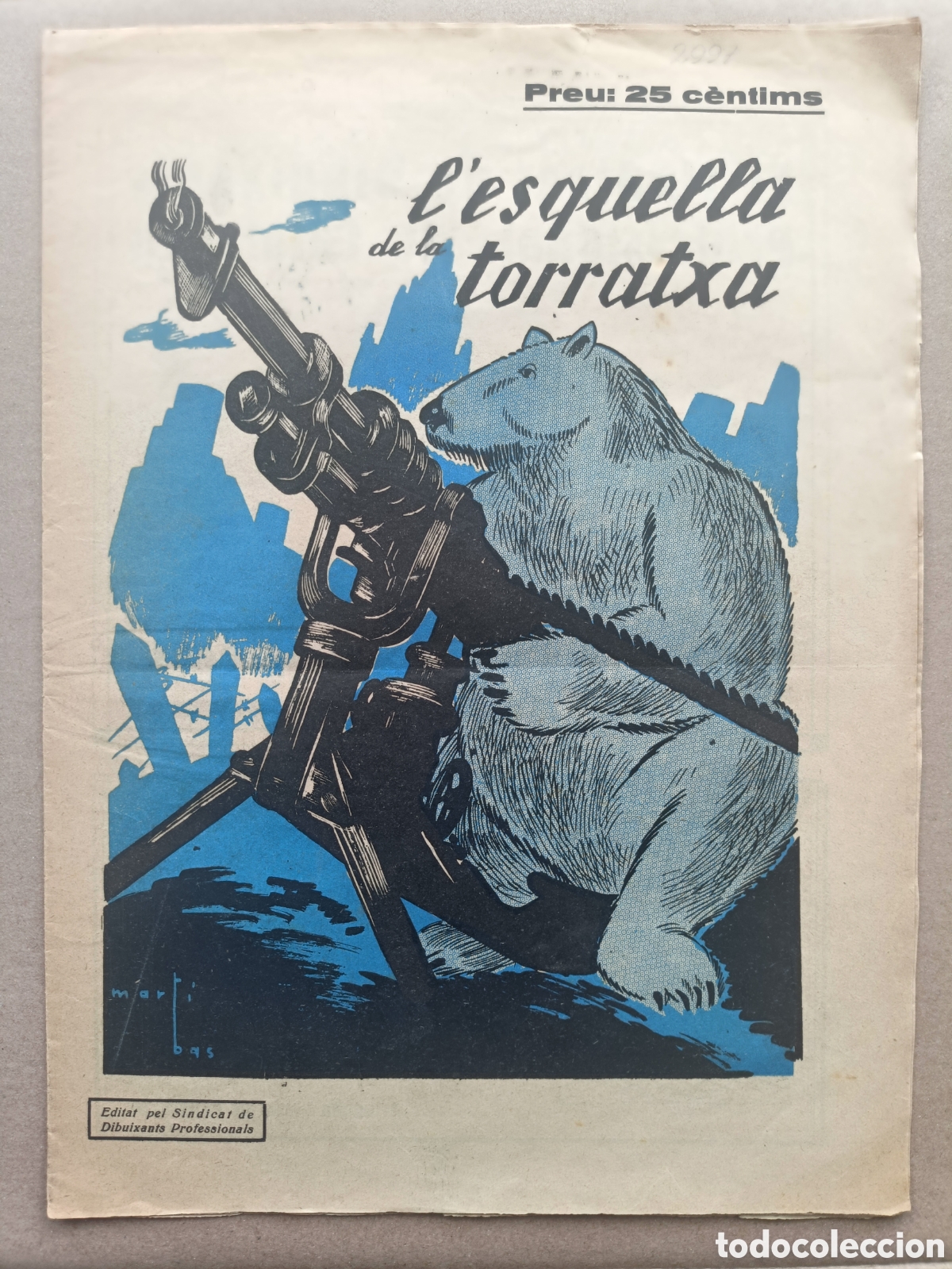 Colecionismo de Revistas e Jornais: L'esquella de la Torratxa n&ordm; 2991 de 1936 Guerra civil
