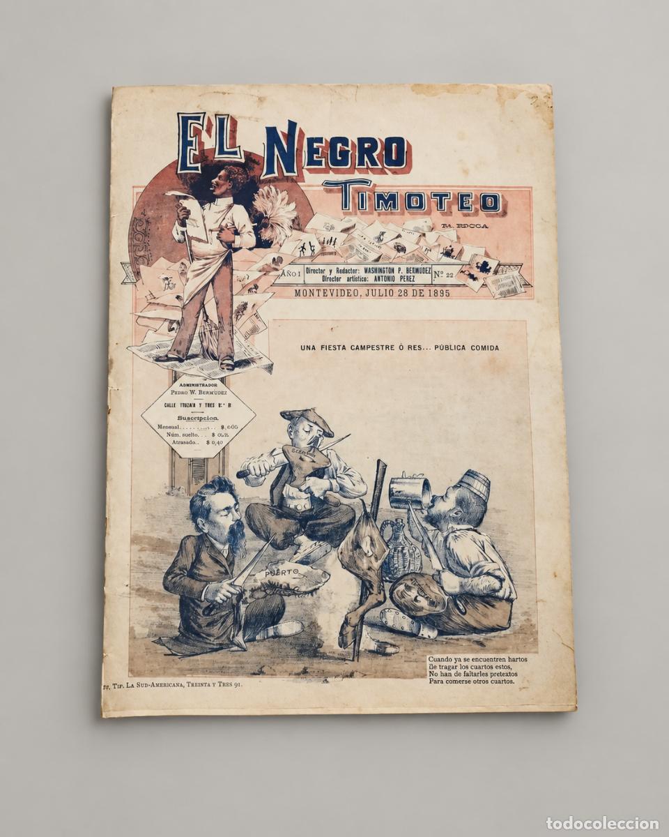 Sammeln von Zeitschriften und Zeitungen: El Negro Timoteo n&ordm;22 - prensa sat&iacute;rica, Montevideo 1895