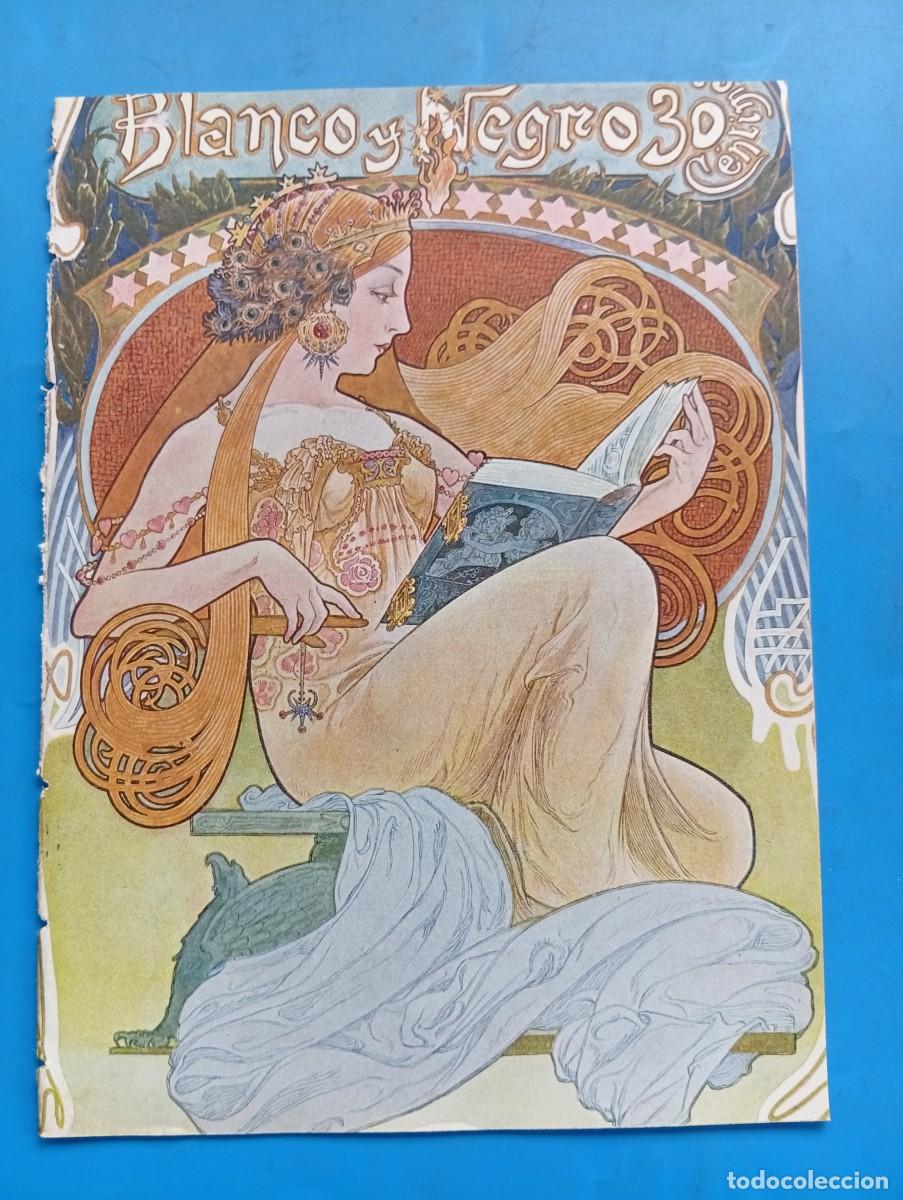Coleccionismo de revistas y peri&oacute;dicos: BLANCO Y NEGRO. N&ordm; 585. A&Ntilde;O 1902. LA PLAYA DE RECOLETOS. SAGASTA EN EL ESTUDIO DE BENLLURE... LEER.