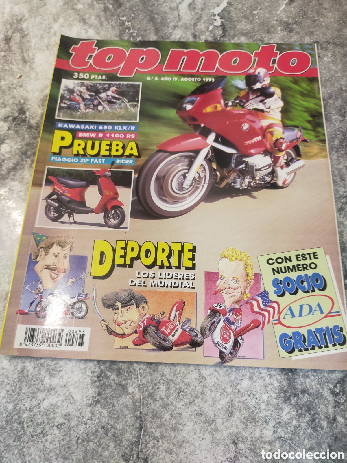 Collectionnisme de Revues et Journaux: Revista Top Moto (n&uacute;mero 8, A&ntilde;o IV agosto de 1993