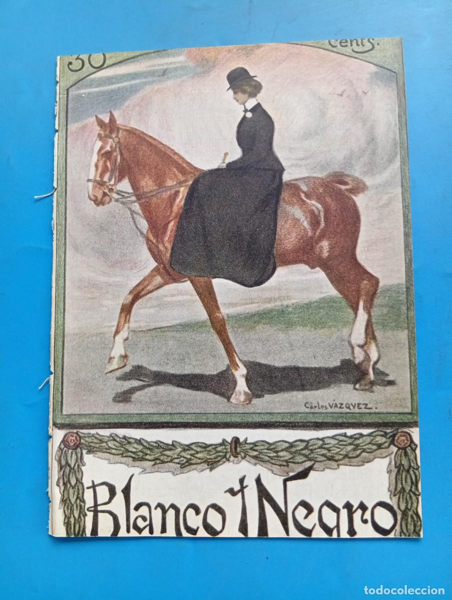 Collectionnisme de Revues et Journaux: BLANCO Y NEGRO. N&ordm; 593. A&Ntilde;O 1902. MARCONI EN C&Aacute;DIZ. COLONIA DE R&Iacute;O DE ORO. LA ROMER&Iacute;A DE SANT.. LEER