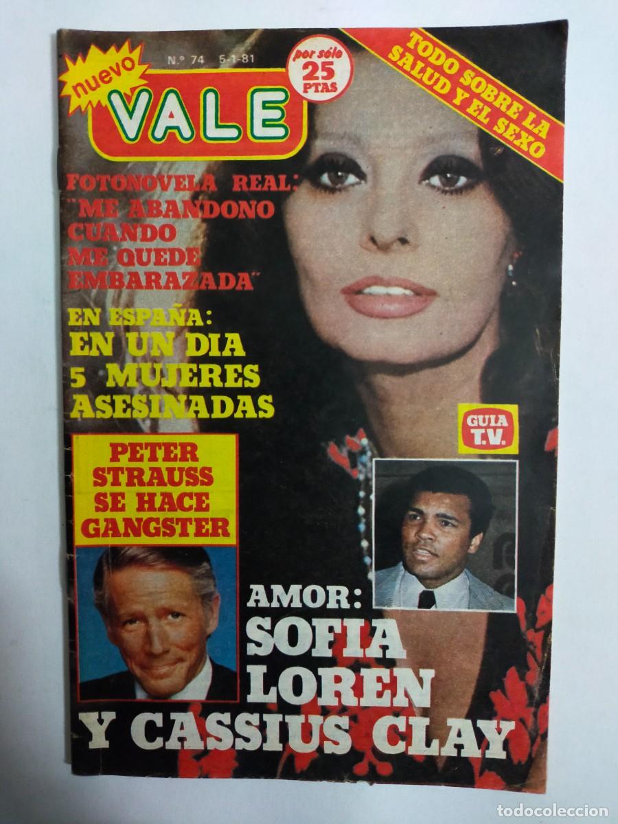 Sammeln von Zeitschriften und Zeitungen: REVISTA NUEVO VALE N&ordm; 74 (05-01-1981) - SOFIA LOREN Y CASSIUS CLAY
