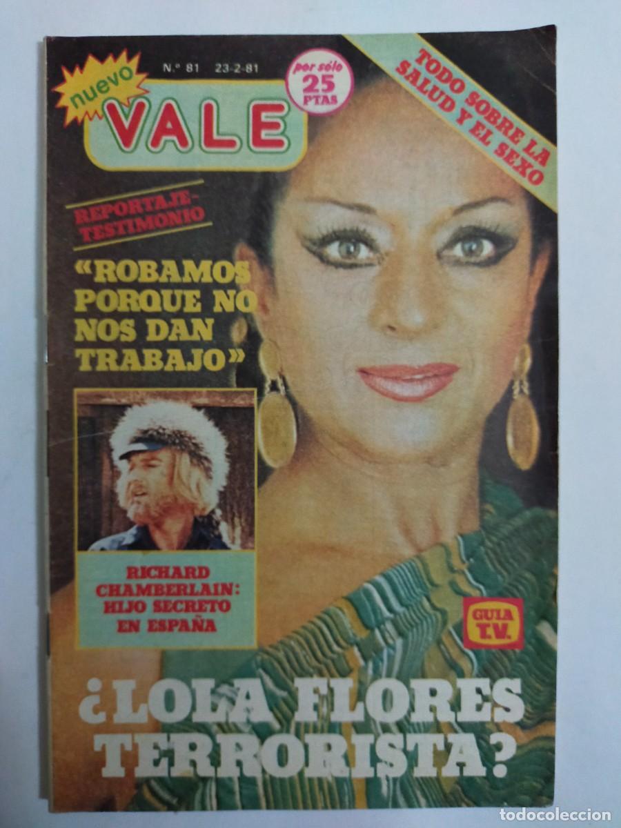 Sammeln von Zeitschriften und Zeitungen: REVISTA NUEVO VALE N&ordm; 81 (23-02-1981) - LOLA FLORES - RICHARD CHAMBERLAIN