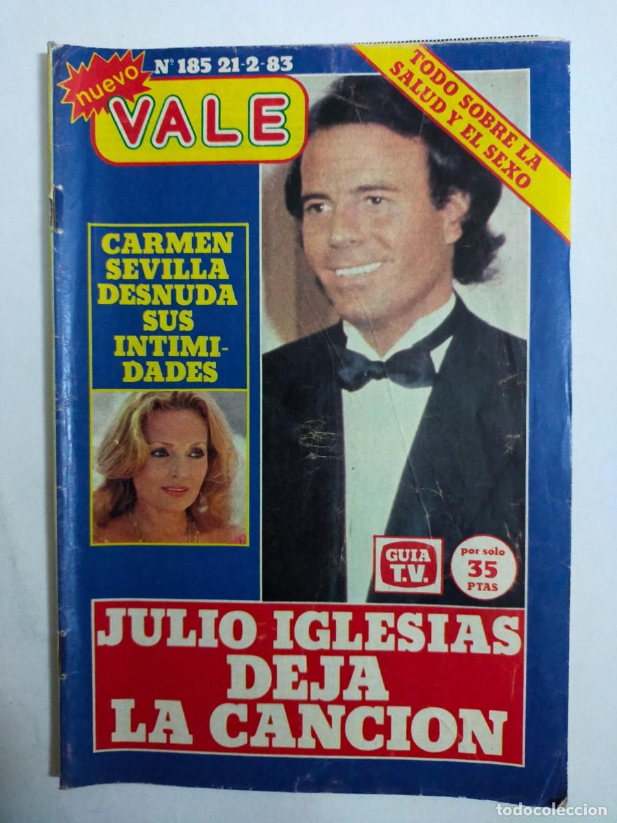 Sammeln von Zeitschriften und Zeitungen: REVISTA NUEVO VALE N&ordm; 185 (21-02-1983) - JULIO IGLESIAS - CARMEN SEVILLA - POSTER FRANCISCO