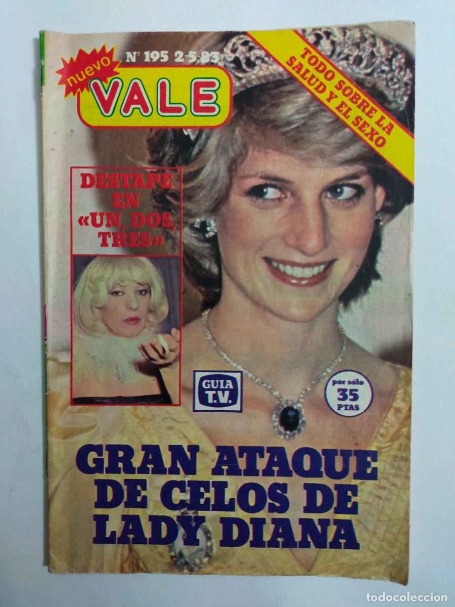 Sammeln von Zeitschriften und Zeitungen: REVISTA NUEVO VALE N&ordm; 195 (02-05-1983) - LADY DIANA - UN. DOS. TRES... - POSTER PAUL NEWMAN