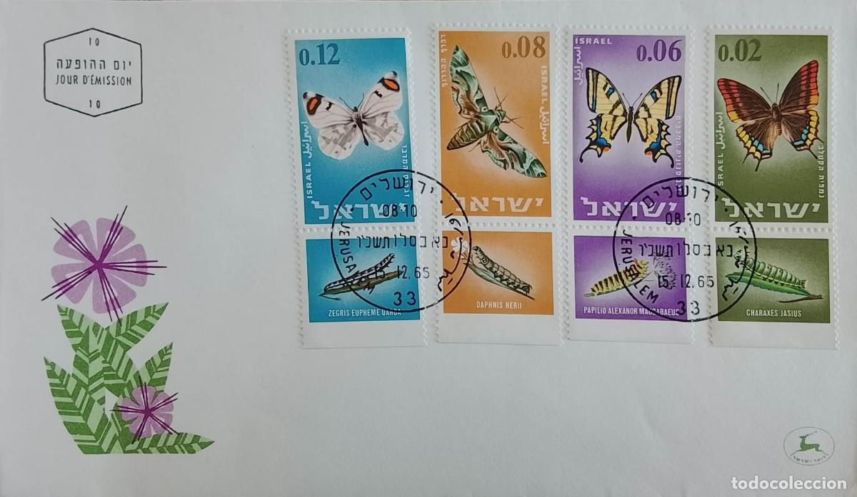Coleccionismo de revistas y peri&oacute;dicos: TS) 1965 ISRAEL, FDC,WITH THE BUTTERFLIES STAMPS,XF.