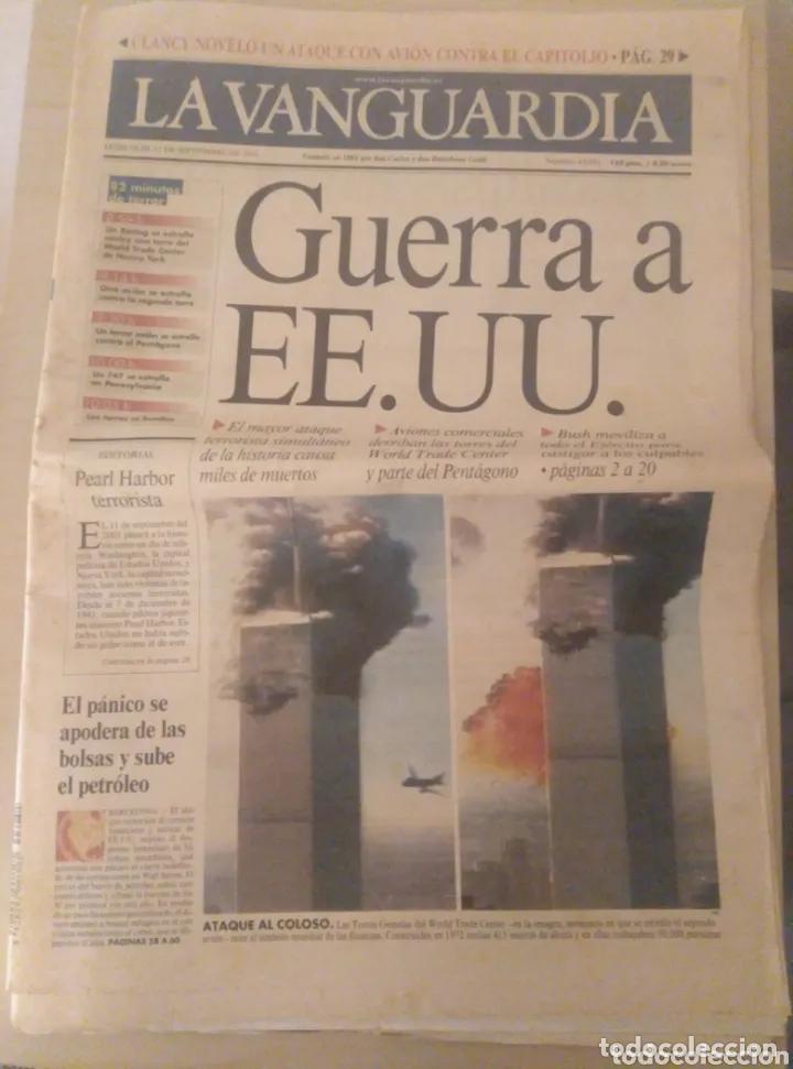 Collectionnisme de Revues et Journaux: GUERRA A EE.UU. LA VANGUARDIA MI&Eacute;RCOLES 12 DE SEPTIEMBRE DE 2001