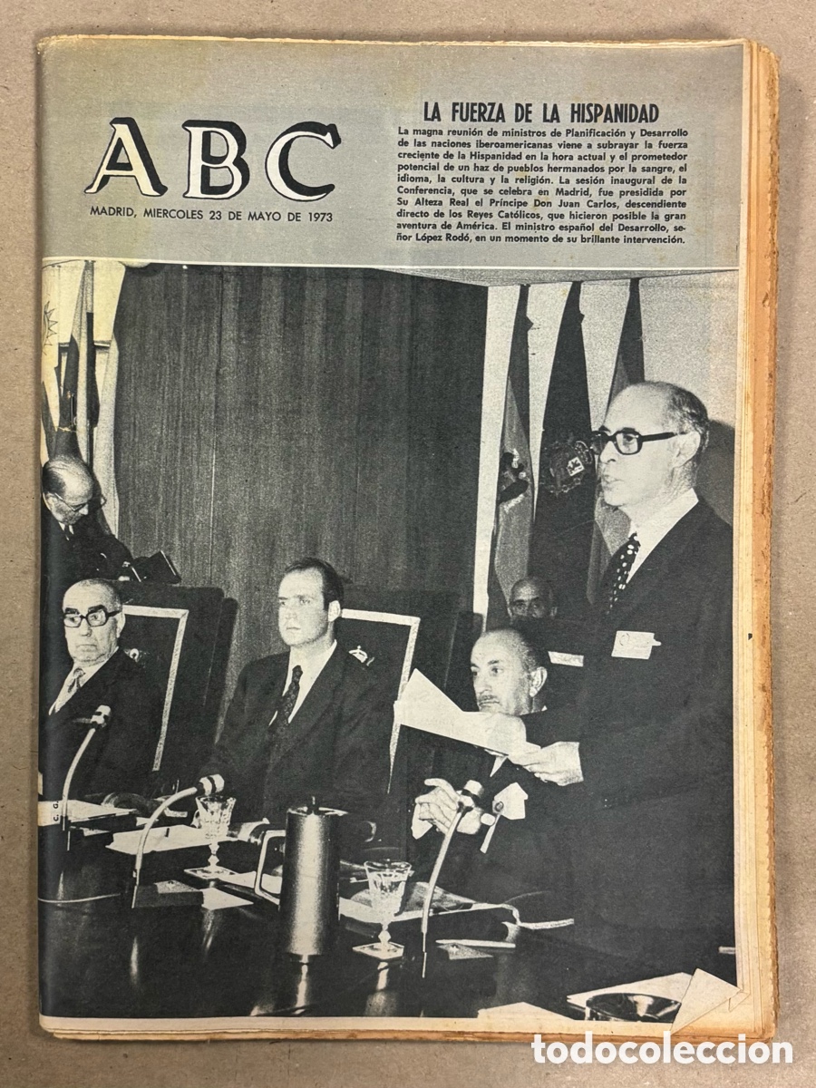 Coleccionismo de revistas y peri&oacute;dicos: ABC (23 MAYO 1973) ATL&Eacute;TICO MADRID CAMPE&Oacute;N DE LA LIGA TRAS VENCER AL CORU&Ntilde;A, NARANJO DE BULNES