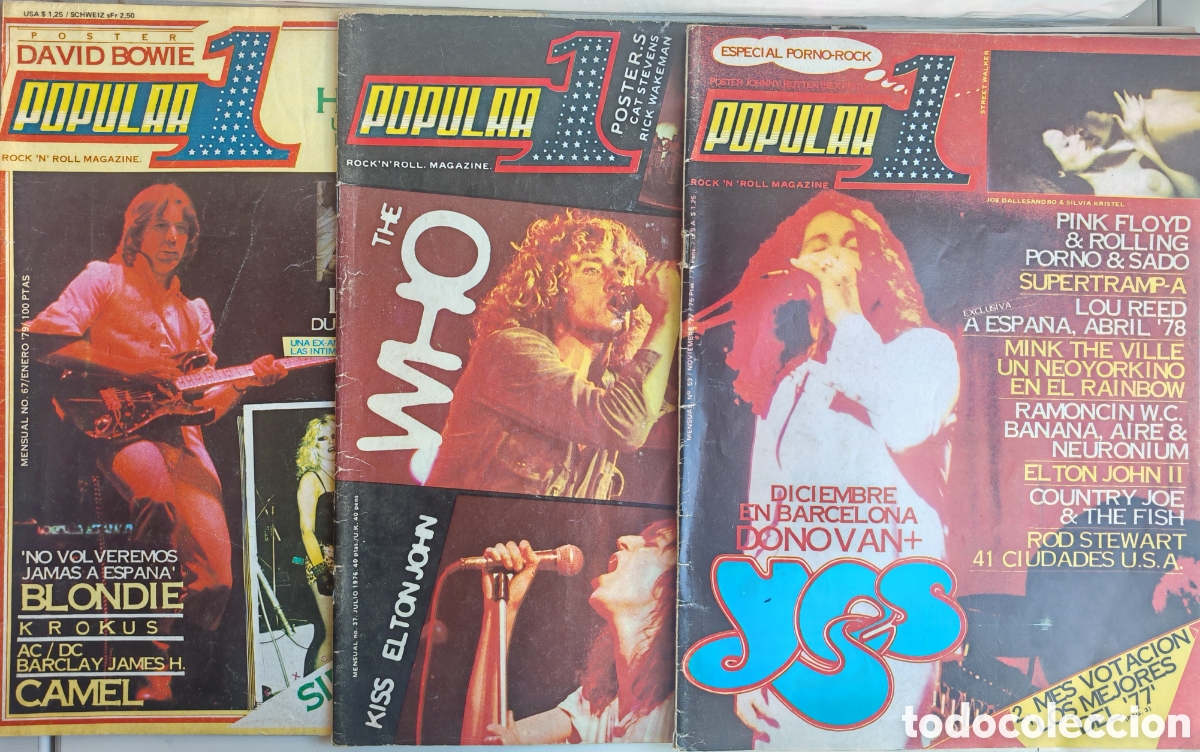 Coleccionismo de revistas y peri&oacute;dicos: Lote 3 revistas musicales Popular 1
