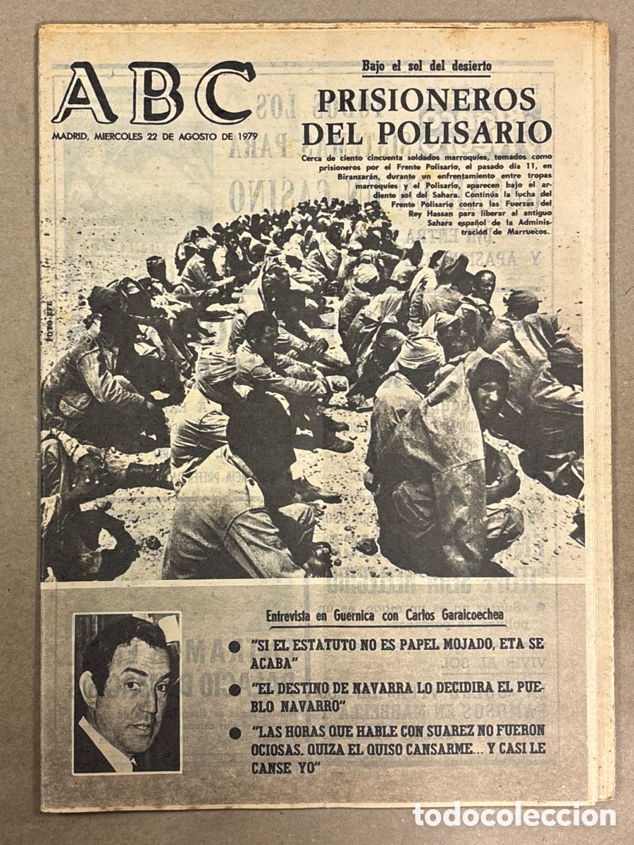 Coleccionismo de revistas y peri&oacute;dicos: ABC (22 AGOSTO 1979) PRISIONEROS FRENTE POLISARIO, CARLOS GARAIKOETXEA, LOBO CARRASCO,&hellip;