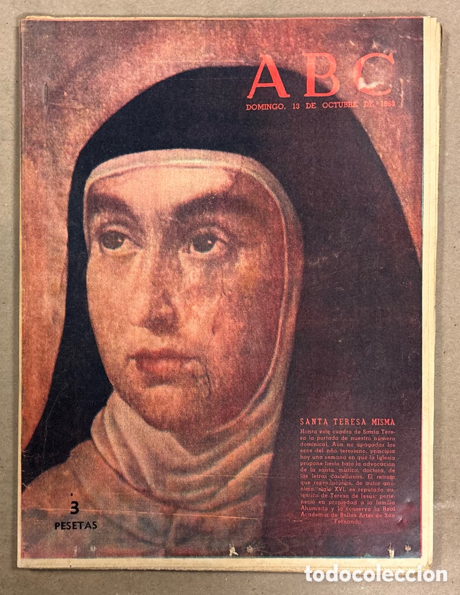 Coleccionismo de revistas y peri&oacute;dicos: ABC (13 OCTUBRE 1966) SANTA TERESA, EUGENIO MONTES, GALA SEDERISTAS, GUIP&Uacute;ZCOA CAMPE&Oacute;N CICLISTA REGI
