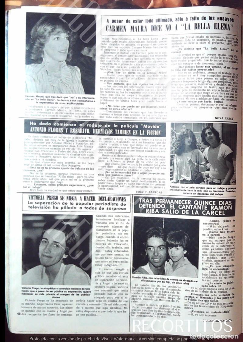 Coleccionismo de revistas y peri&oacute;dicos: antonio flores rosario cine quinqui la movida colegas carmen maura victoria prego ramon riba