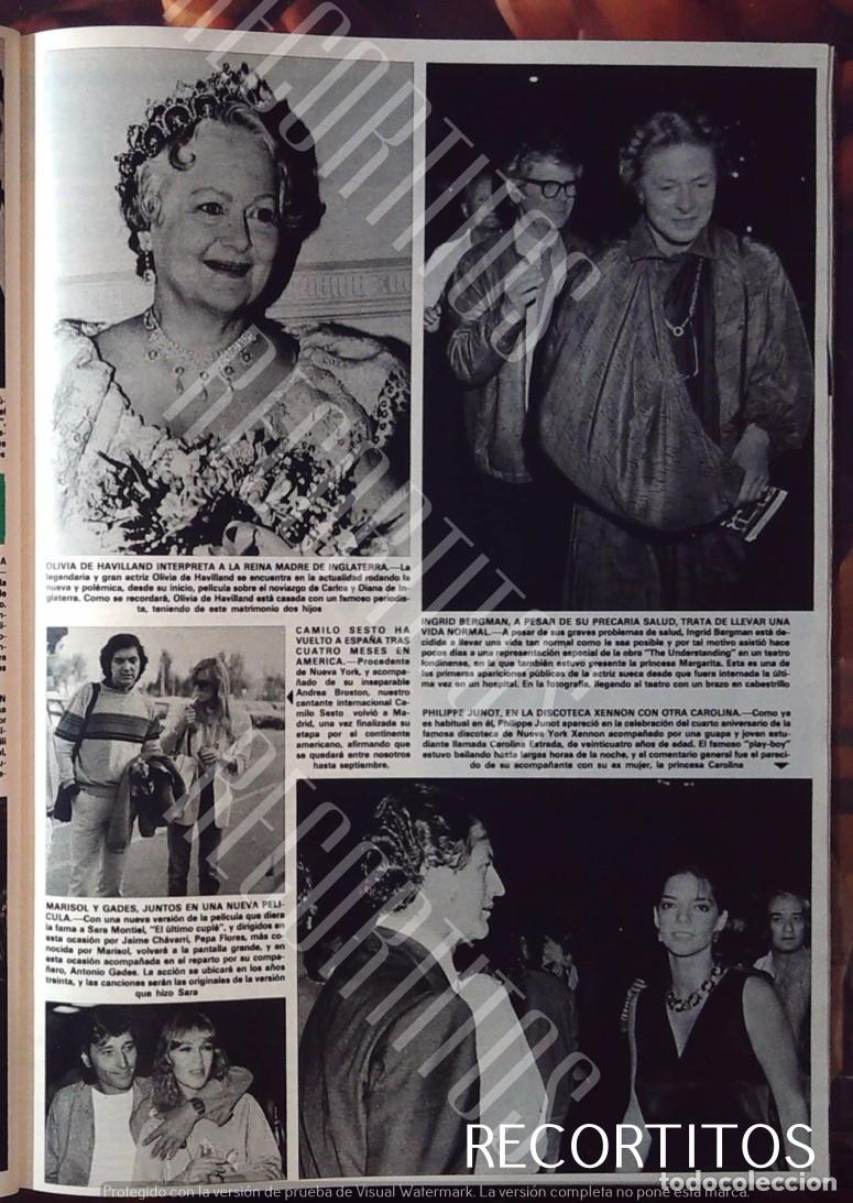Coleccionismo de revistas y peri&oacute;dicos: camilo sesto marisol gades philippe junot ingrid berrman olicia de havilland