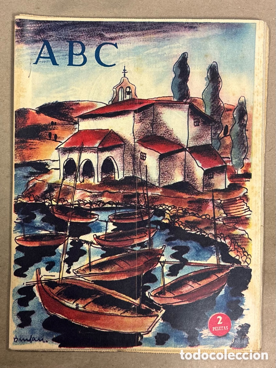 Coleccionismo de revistas y peri&oacute;dicos: ABC (6 SEPTIEMBRE 1958) ENIGMA TORTOLA DE VALENCIA, FRANCO INAUGURA EN CORU&Ntilde;A SUPERMERCADO Y F&Aacute;BRICA