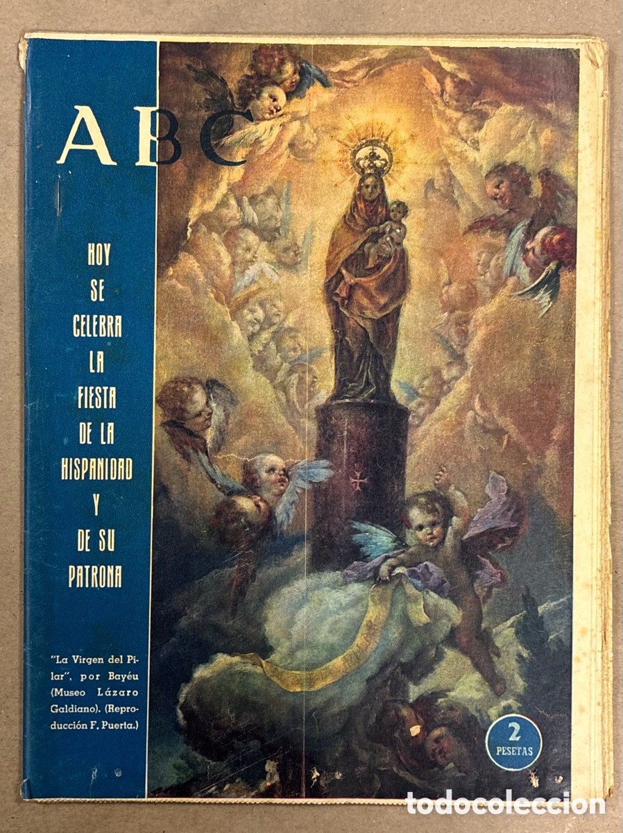 Coleccionismo de revistas y peri&oacute;dicos: ABC (11 OCTUBRE 1958) FIESTA HISPANIDAD Y SU PATRONA, DISCOS ALGUER&Oacute;, MONASTERIO DE GUADALUPE