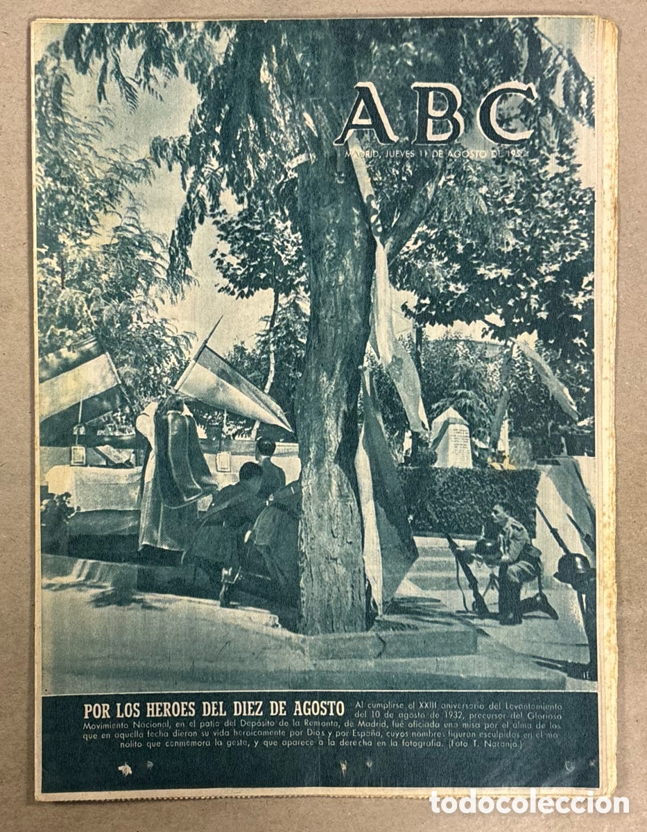 Coleccionismo de revistas y peri&oacute;dicos: ABC (11 AGOSTO 1955) POR LOS H&Eacute;ROES DEL DIEZ DE AGOSTO, FIESTAS CASTRO URDIALES,&hellip;